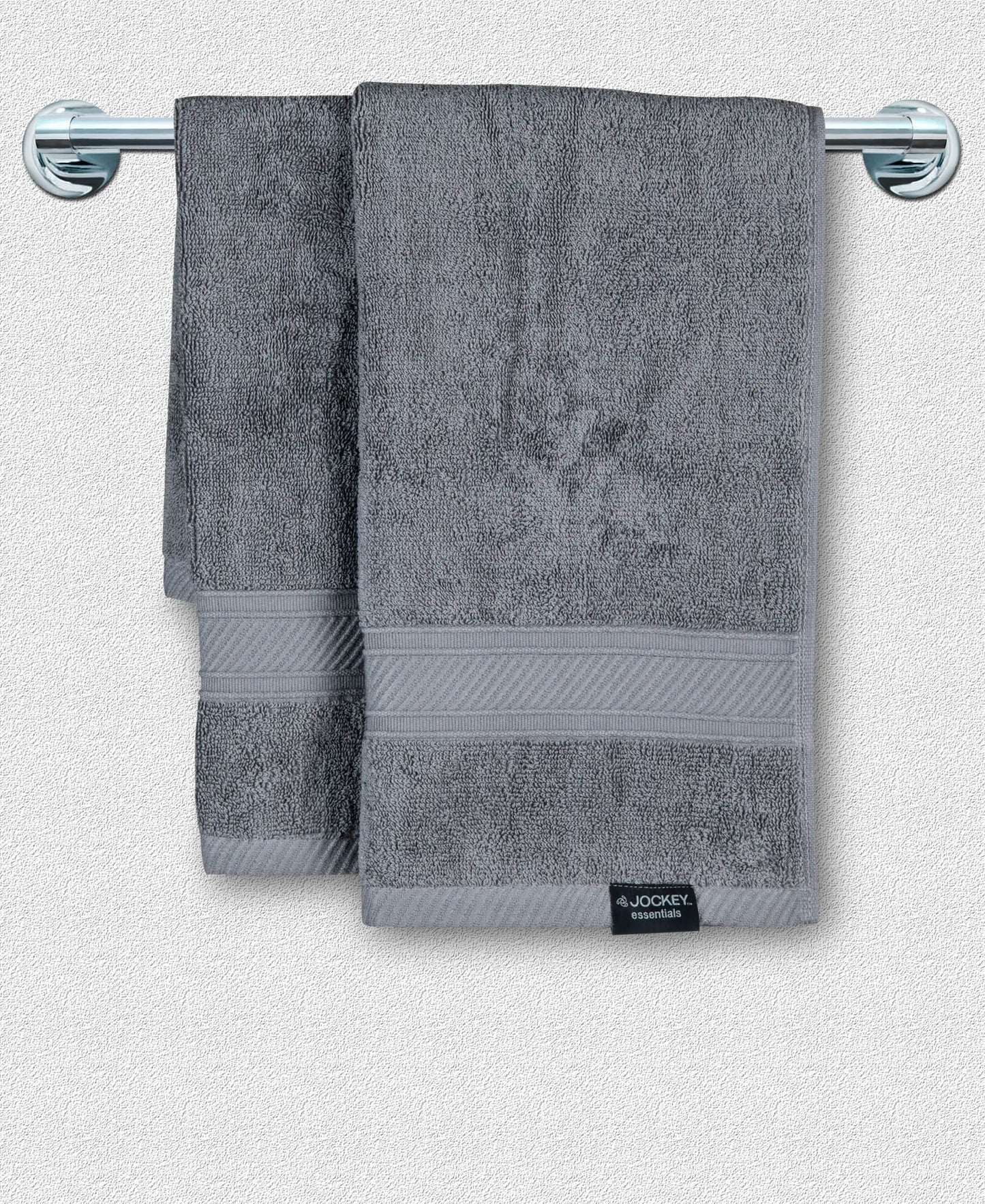 Cotton Terry Ultrasoft and Durable Solid Hand Towel - Grey-3
