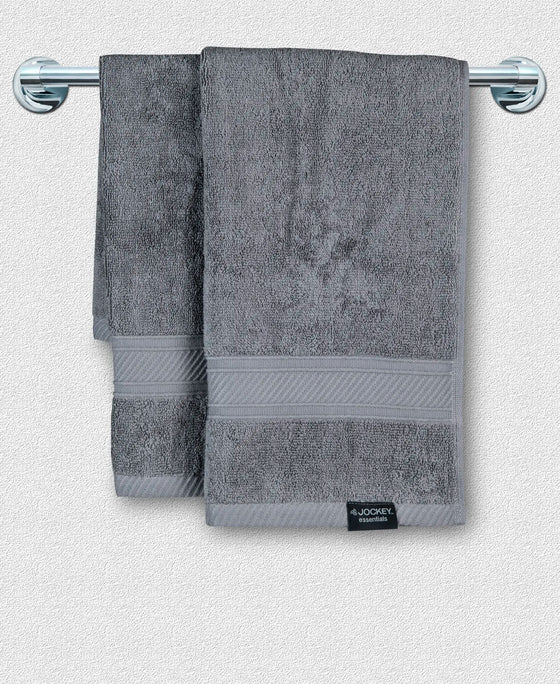 Cotton Terry Ultrasoft and Durable Solid Hand Towel - Grey-3