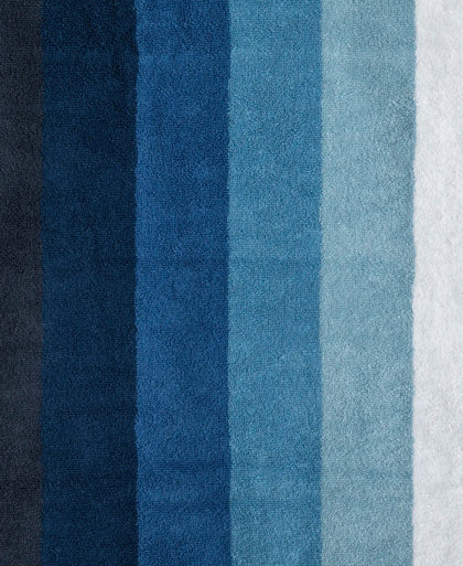 Cotton Terry Ultrasoft and Durable Striped Hand Towel - Navy-5