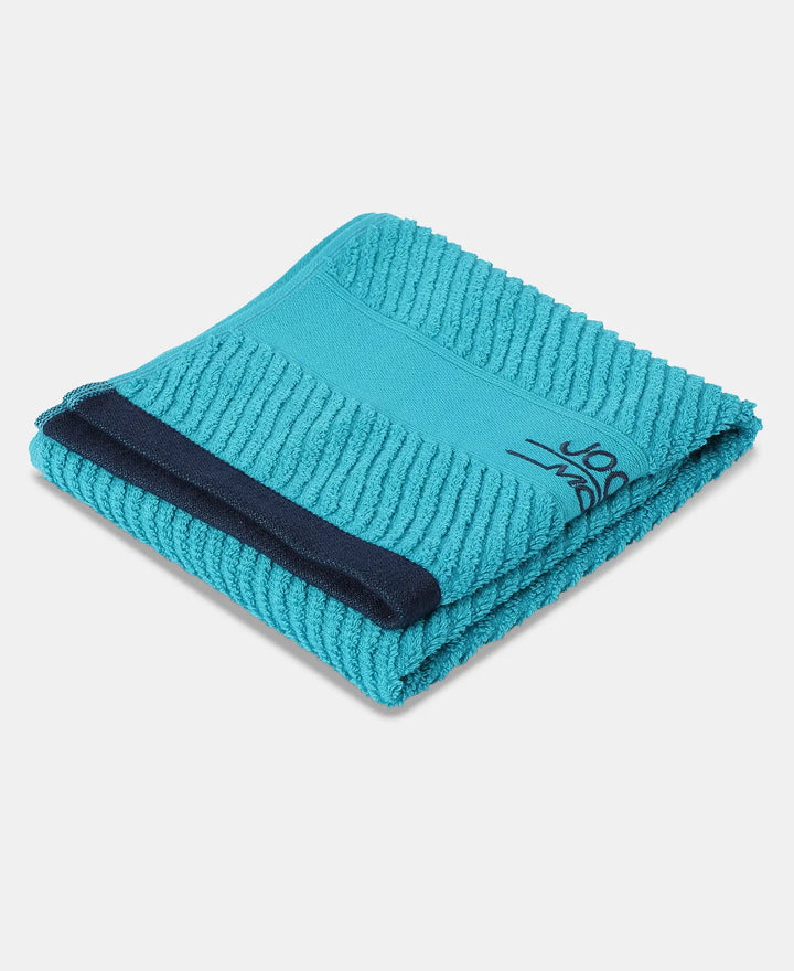 Cotton Rich Terry Ultrasoft and Durable Solid Hand Towel - Caribbean Turquoise-2