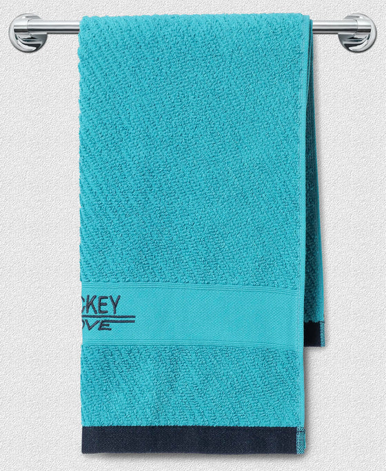 Cotton Rich Terry Ultrasoft and Durable Solid Hand Towel - Caribbean Turquoise-4