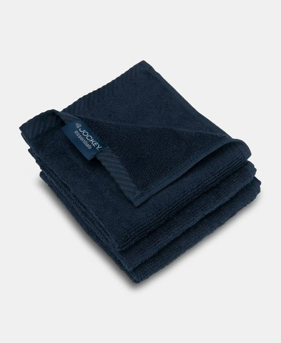 Cotton Terry Ultrasoft and Durable Solid Face Towel - Navy-2