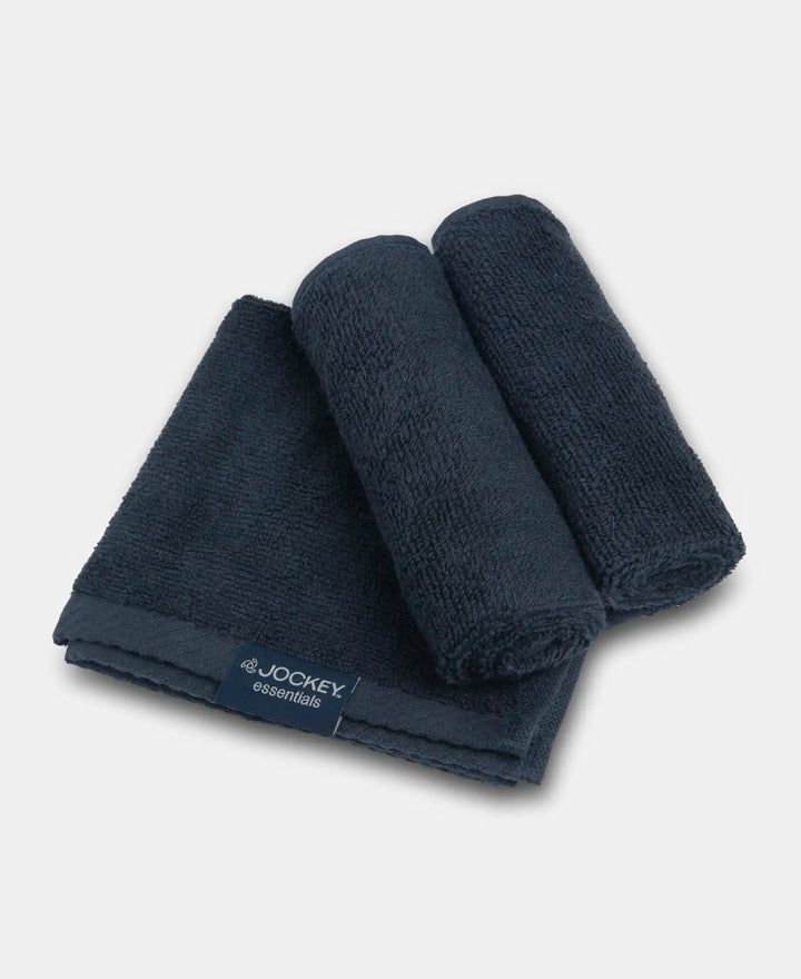 Cotton Terry Ultrasoft and Durable Solid Face Towel - Navy-3