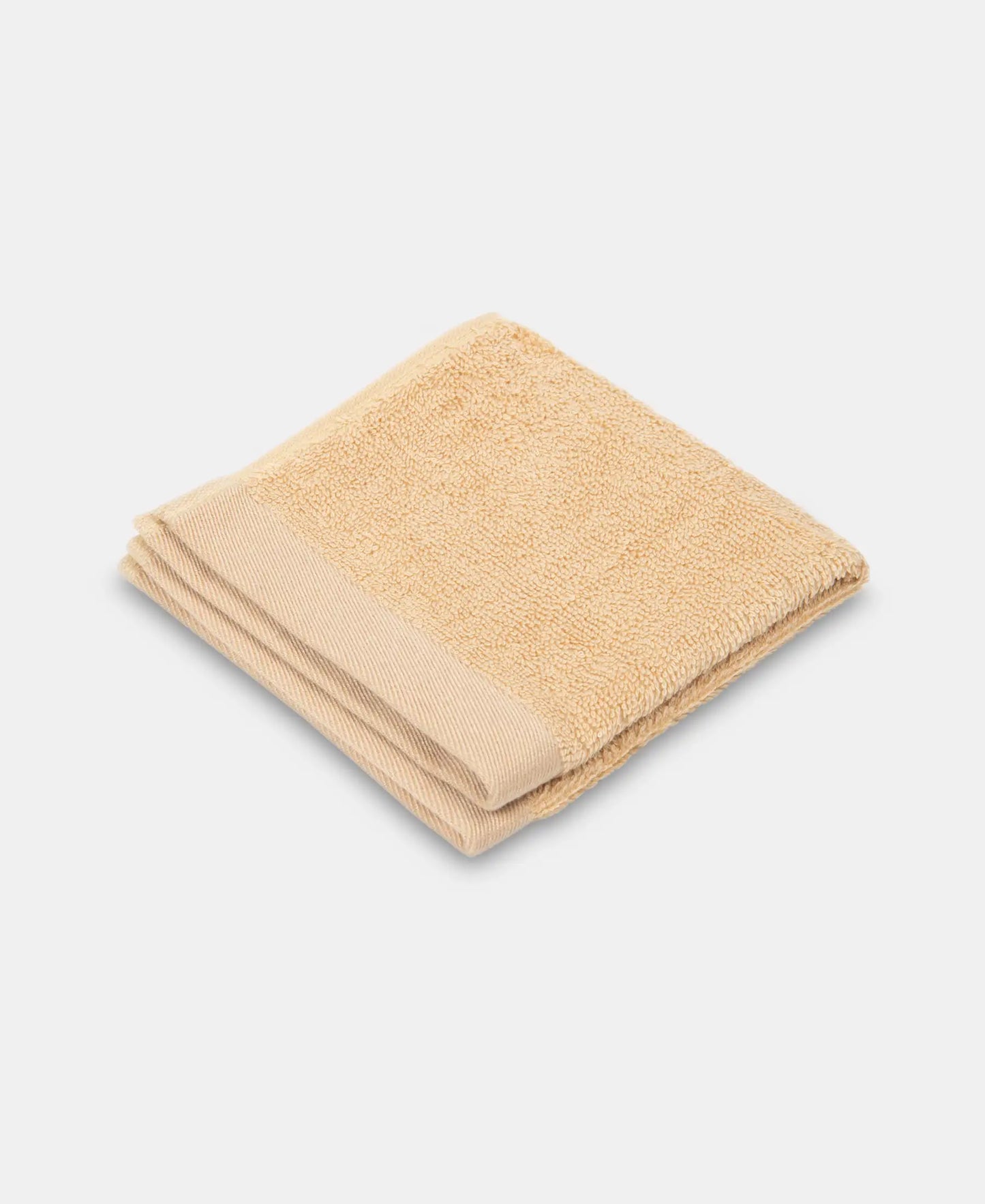 Bamboo Cotton Blend Terry Ultrasoft and Durable Face Towel with Natural StayFresh Properties - Beige-2