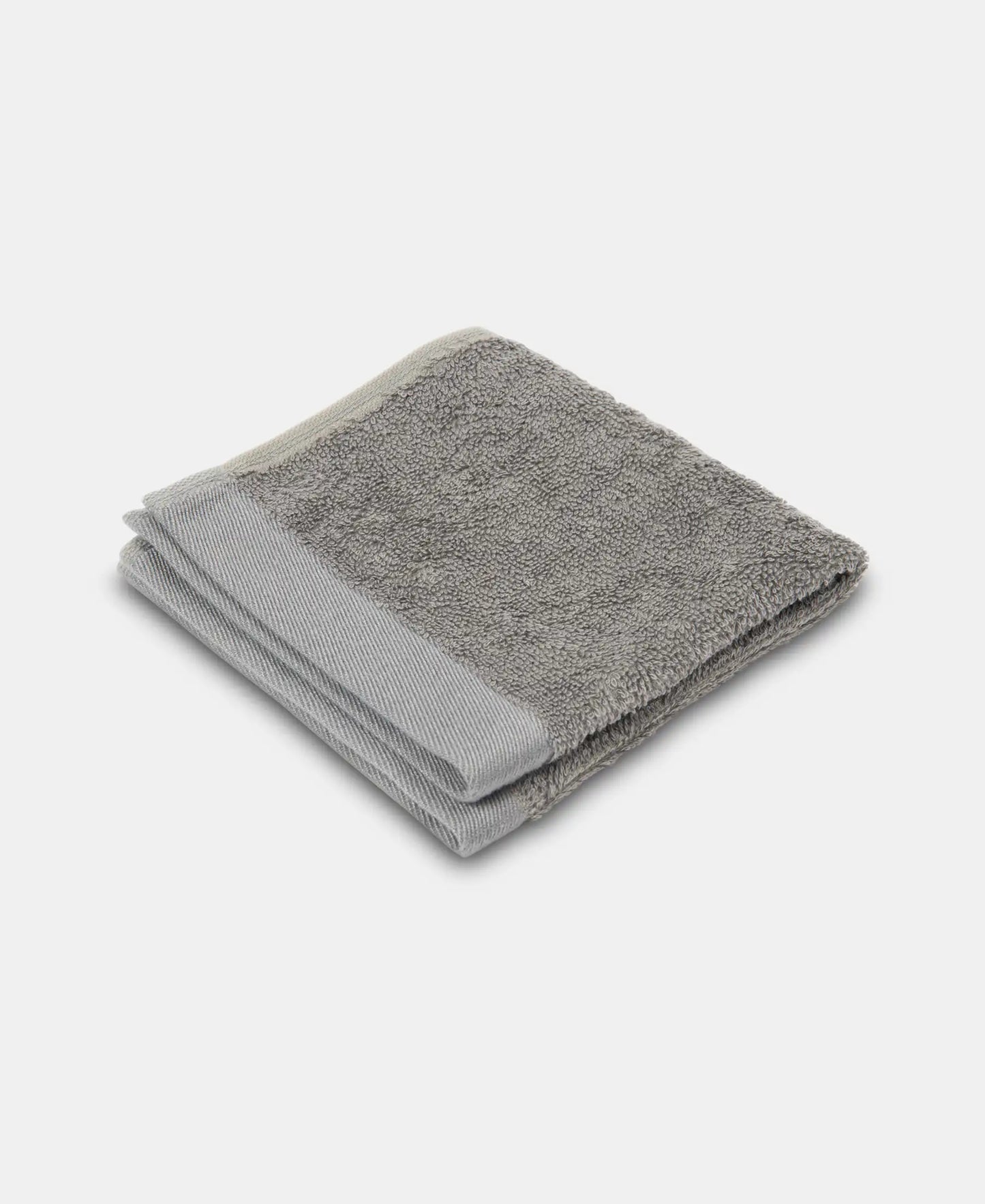 Bamboo Cotton Blend Terry Ultrasoft and Durable Face Towel with Natural StayFresh Properties - Grey-2
