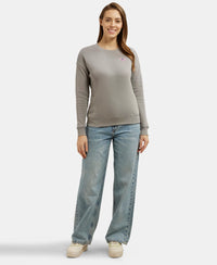 Super Combed Cotton Rich Fleece Fabric Printed Sweatshirt with Drop Shoulder Styling - Sky Rocket-4