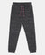 Super Combed Cotton Rich Joggers with Ribbed Cuff Hem - Black Snow Melange-1