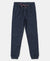 Super Combed Cotton Rich Joggers with Ribbed Cuff Hem - Blue Snow Melange-1