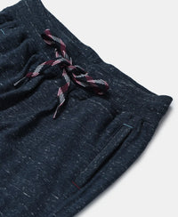 Super Combed Cotton Rich Joggers with Ribbed Cuff Hem - Blue Snow Melange-3