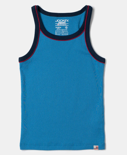 Super Combed Cotton Rib Fabric Sleeveless Vest - Assorted Colors-10