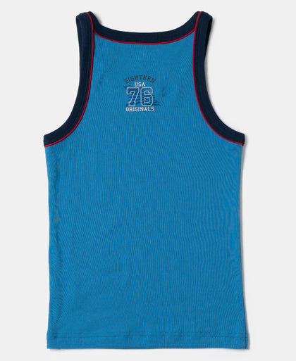 Super Combed Cotton Rib Fabric Sleeveless Vest - Assorted Colors-11