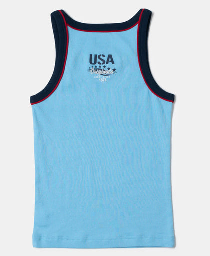 Super Combed Cotton Rib Fabric Sleeveless Vest - Assorted Colors-13