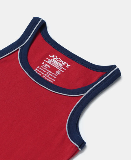 Super Combed Cotton Rib Fabric Sleeveless Vest - Assorted Colors-3