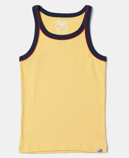 Super Combed Cotton Rib Fabric Sleeveless Vest - Assorted Colors-8