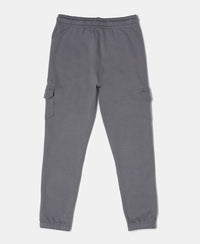 Super Combed Cotton Rich Cargo Pants with Cuffed Hem - Gunmetal-2