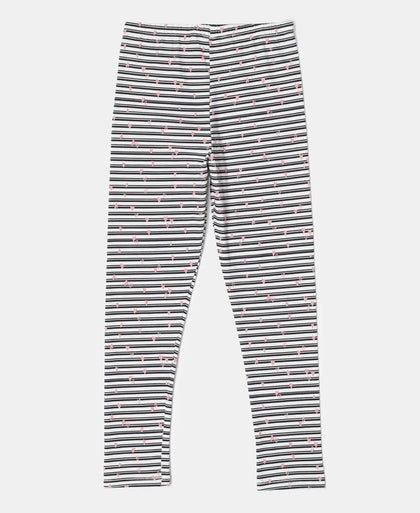 Super Combed Cotton Elastane Leggings - Gardenia Print-2