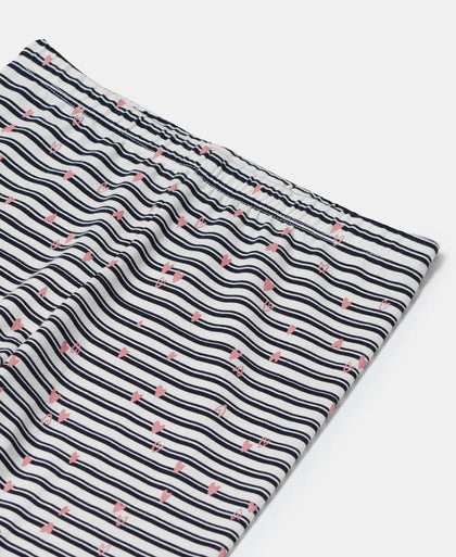 Super Combed Cotton Elastane Leggings - Gardenia Print-3