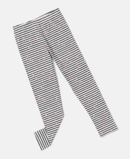 Super Combed Cotton Elastane Leggings - Gardenia Print-5