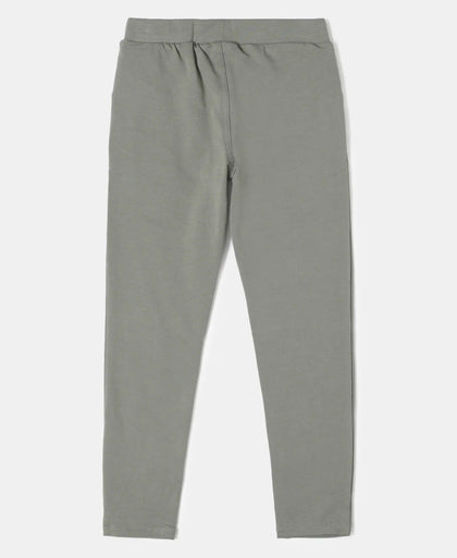 Super Combed Cotton Elastane French Terry Solid Jeggings - Sea Spray-2