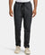 Super Combed Cotton Rich Slim Fit Jogger with Zipper Pockets - Black-1