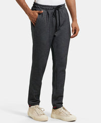 Super Combed Cotton Rich Slim Fit Jogger with Zipper Pockets - Black-2