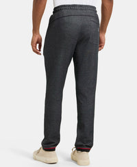 Super Combed Cotton Rich Slim Fit Jogger with Zipper Pockets - Black-3