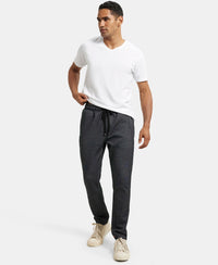 Super Combed Cotton Rich Slim Fit Jogger with Zipper Pockets - Black-6