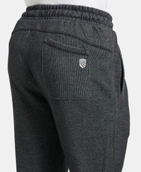 Super Combed Cotton Rich Slim Fit Jogger with Zipper Pockets - Black-7