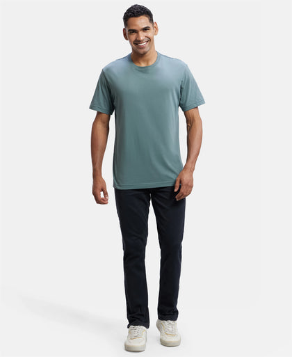 Super Combed Cotton Rich Elastane Stretch Slim Fit Leisure Jeans With 5 Pocket Styling - Black Stone-4