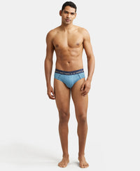 Super Combed Cotton Solid Brief with Ultrasoft Waistband - Aegean Blue-5