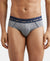 Super Combed Cotton Solid Brief with Ultrasoft Waistband - Mid Grey Melange-1