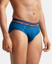Super Combed Cotton Solid Brief with Ultrasoft Waistband - Poseidon-2