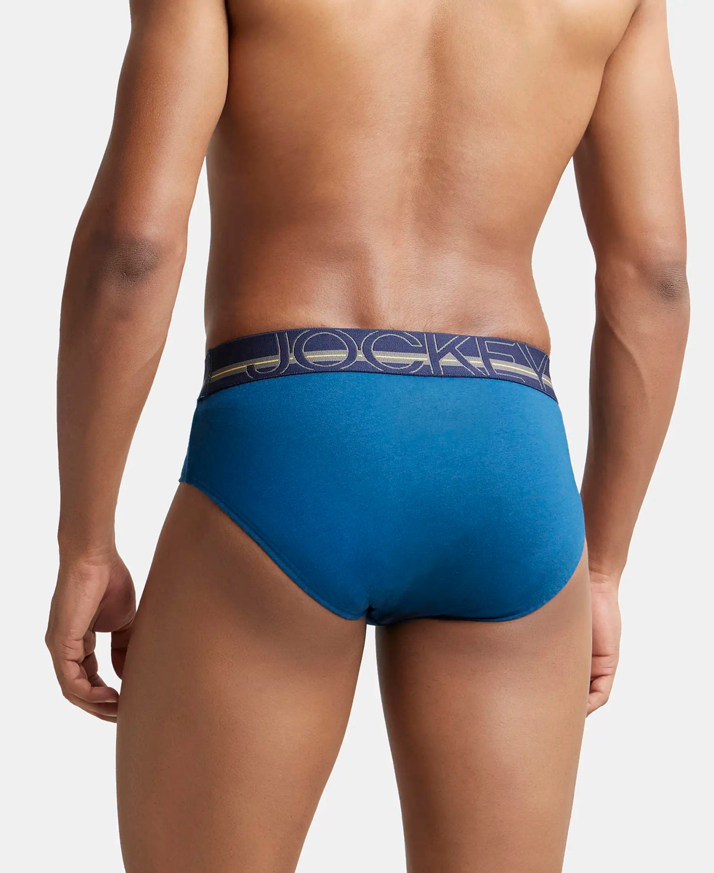 Super Combed Cotton Solid Brief with Ultrasoft Waistband - Poseidon-3