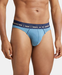 Super Combed Cotton Rib Solid Brief with Ultrasoft Waistband - Aegean Blue-2
