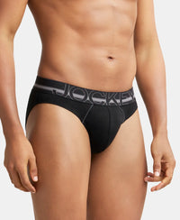 Super Combed Cotton Rib Solid Brief with Ultrasoft Waistband - Black-2