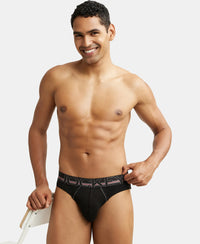 Super Combed Cotton Rib Solid Brief with Ultrasoft Waistband - Black-6