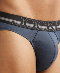 Super Combed Cotton Rib Solid Brief with Ultrasoft Waistband - Graphite-7