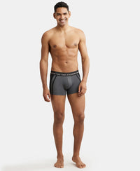 Super Combed Cotton Elastane Solid Trunk with Ultrasoft Waistband - Charcoal Melange-4