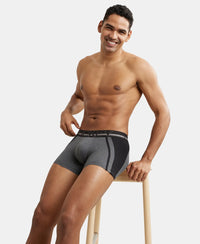 Super Combed Cotton Elastane Solid Trunk with Ultrasoft Waistband - Charcoal Melange-5