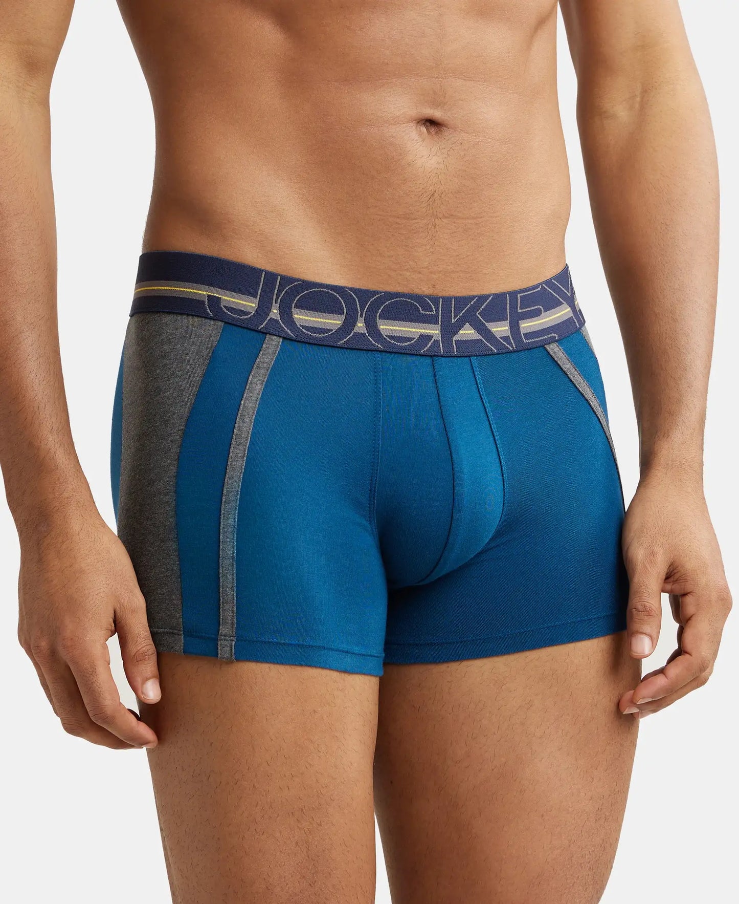 Super Combed Cotton Elastane Solid Trunk with Ultrasoft Waistband - Poseidon-2