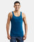 Super Combed Cotton Rib Square Neck Gym Vest - Poseidon-1