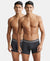 Super Combed Cotton Elastane Solid Trunk with Ultrasoft Waistband - Black Melange-1