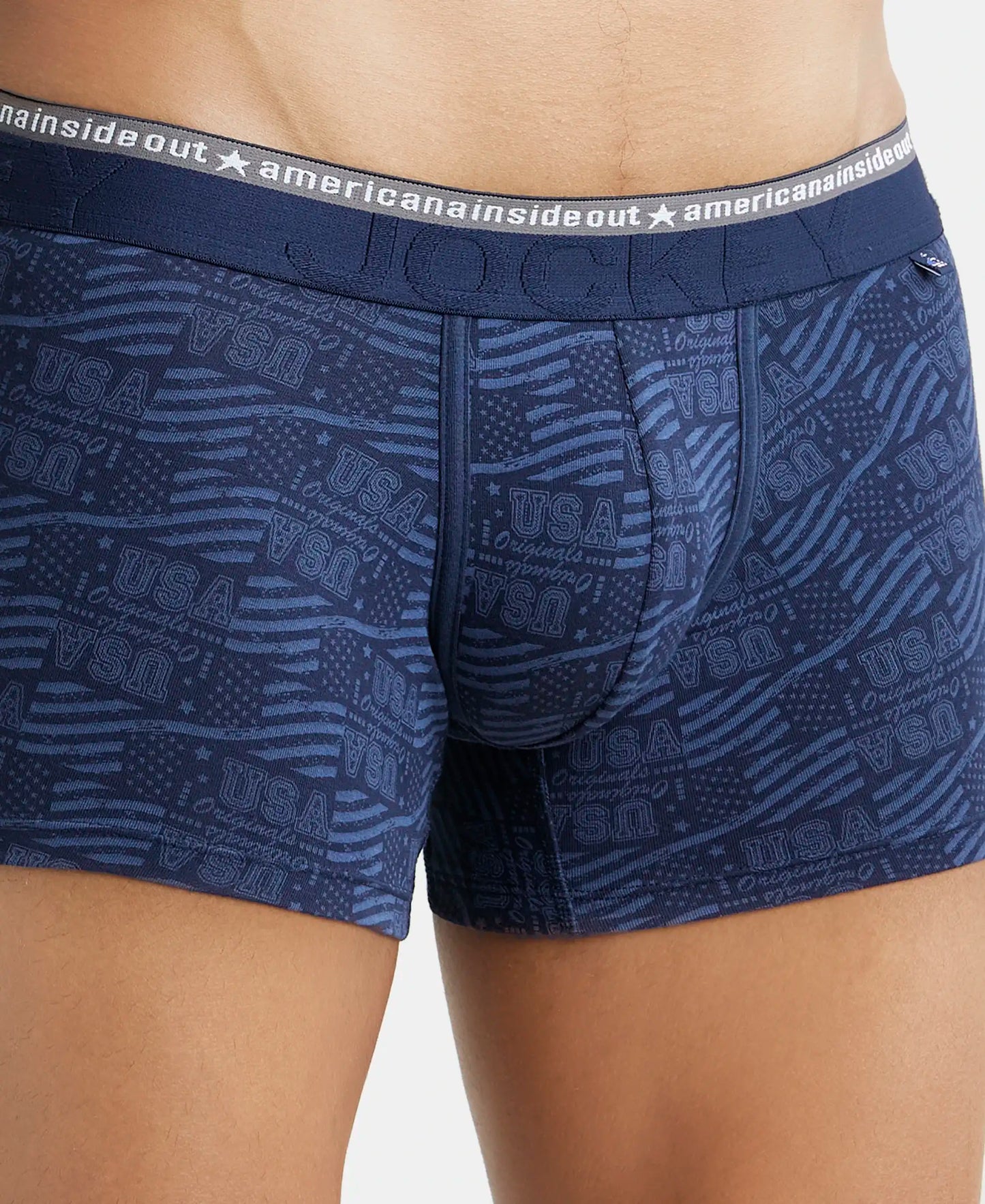 Super Combed Cotton Elastane Printed Trunk with Ultrasoft Waistband - Assorted (Pack of 2)-11