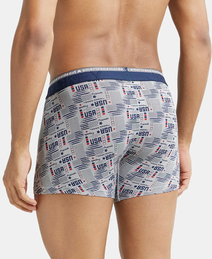 Super Combed Cotton Elastane Printed Trunk with Ultrasoft Waistband - Assorted (Pack of 2)-13