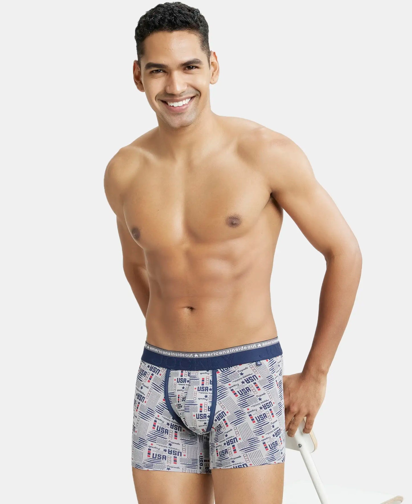 Super Combed Cotton Elastane Printed Trunk with Ultrasoft Waistband - Assorted (Pack of 2)-15