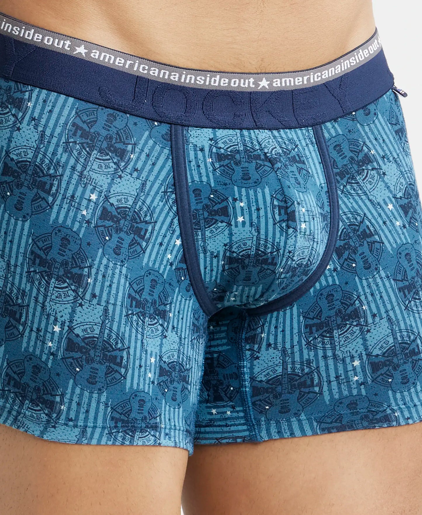 Super Combed Cotton Elastane Printed Trunk with Ultrasoft Waistband - Assorted (Pack of 2)-21