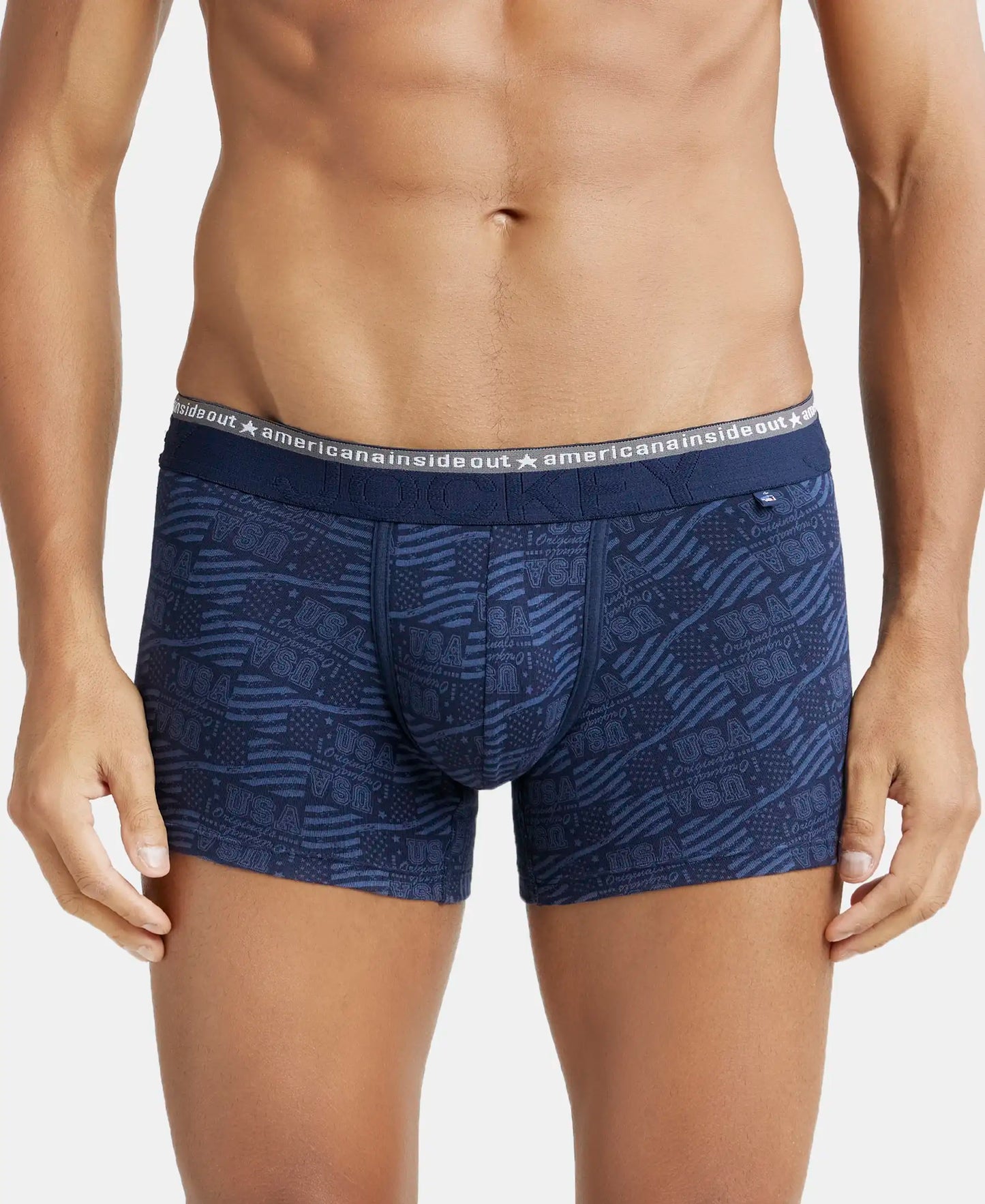 Super Combed Cotton Elastane Printed Trunk with Ultrasoft Waistband - Assorted (Pack of 2)-7