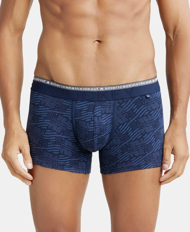 Super Combed Cotton Elastane Printed Trunk with Ultrasoft Waistband - Assorted (Pack of 2)-7