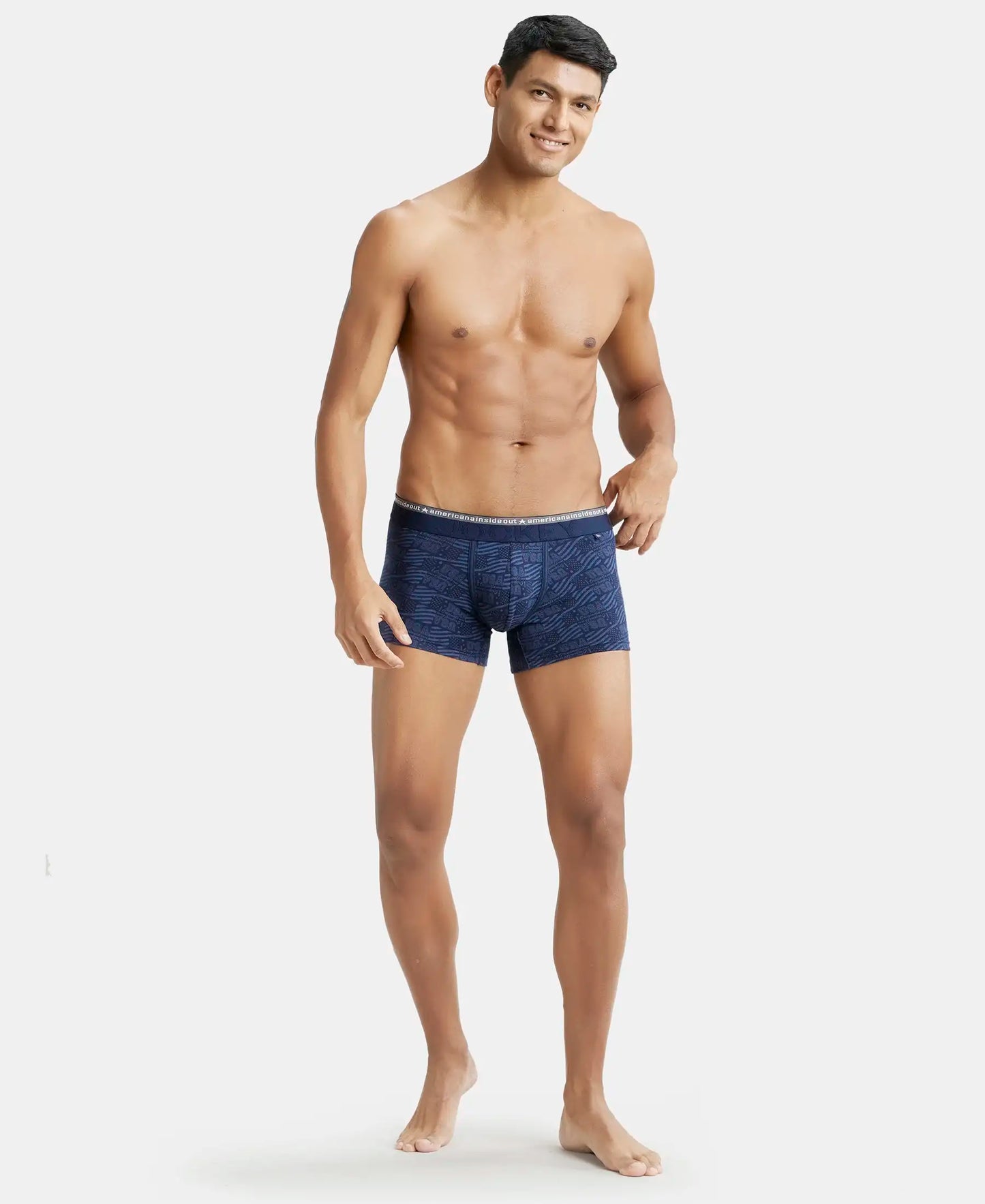 Super Combed Cotton Elastane Printed Trunk with Ultrasoft Waistband - Assorted (Pack of 2)-9