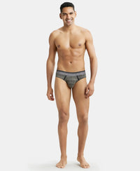 Super Combed Cotton Elastane Stripe Brief with Ultrasoft Waistband  - Deep Olive-4